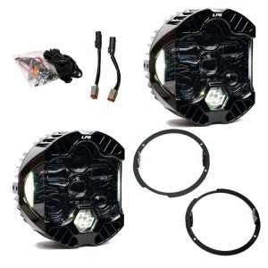 Jeep Wrangler JK Headlight Kit - Baja Designs - LP6 LED - Clear/White - `07-`18